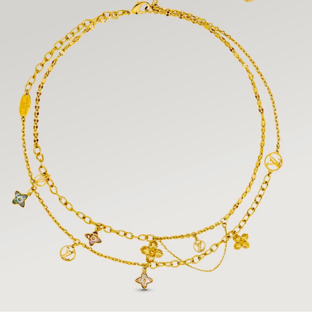 Authentic Louis Vuitton Blooming Strass necklace